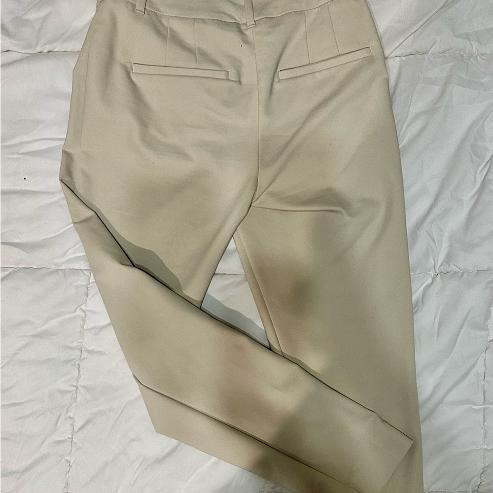 WHBM Tan Slim Ankle pants